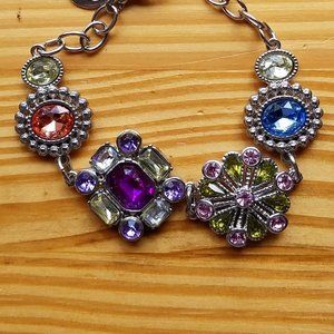 American Eagle Multi Color Jewel Link Bracelet